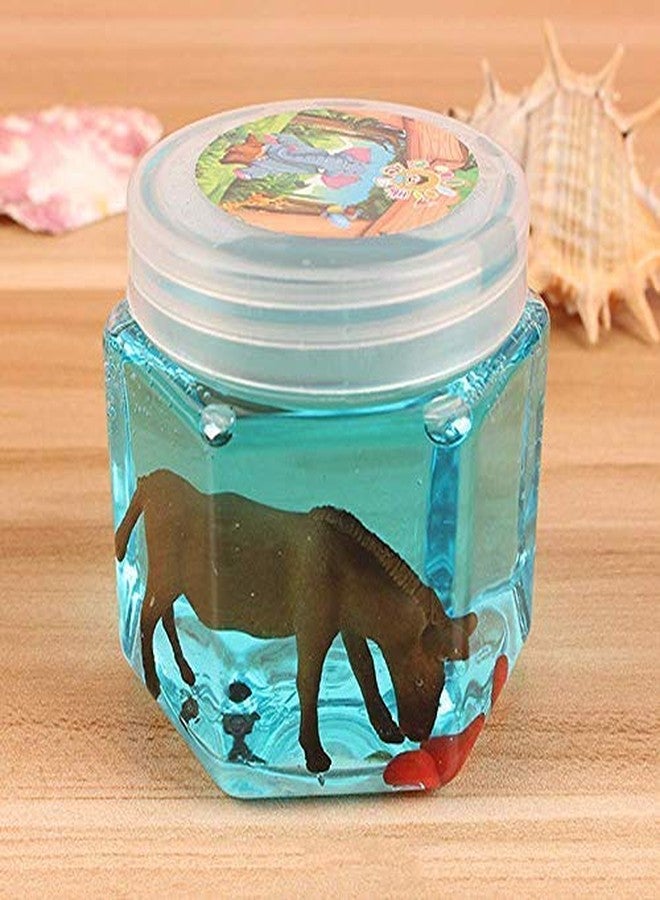 ManaBee Slime Kit (Pack of 2) Non-Toxic Clear Soft Magic Clay Putty Mud Stress Relief Jelly Toy for Kids and Adult Colorful Slime with Toy and Animals - Image 3